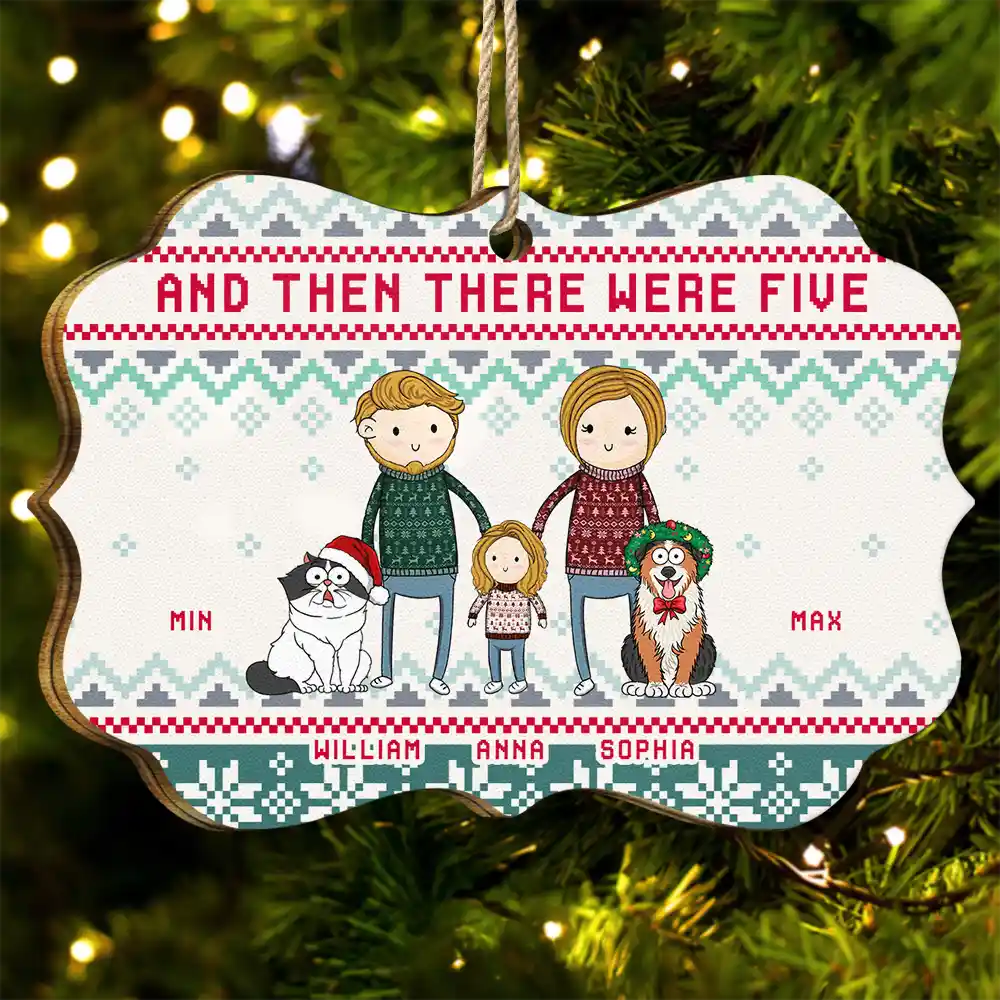 Christmas And Then There Were - Personalized Medallion Wooden Ornament