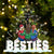 Besties Sitting Under Christmas Tree - Personalized Cutout Acrylic Ornament