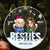 Gift For Bestie - Besties Forever Christmas Sisters - Personalized Circle Acrylic Ornament