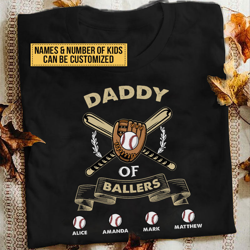 Personalized Dad Baseball Custom Family T Shirt