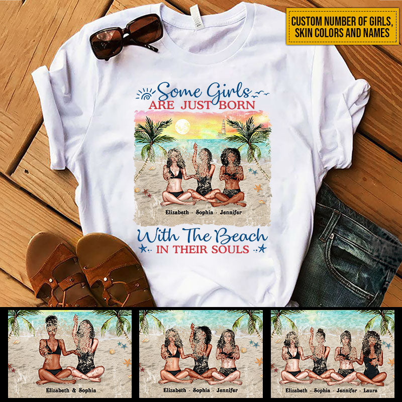 Beach Sandy Bestie Beach In Souls Custom T Shirt KV124 ELE218