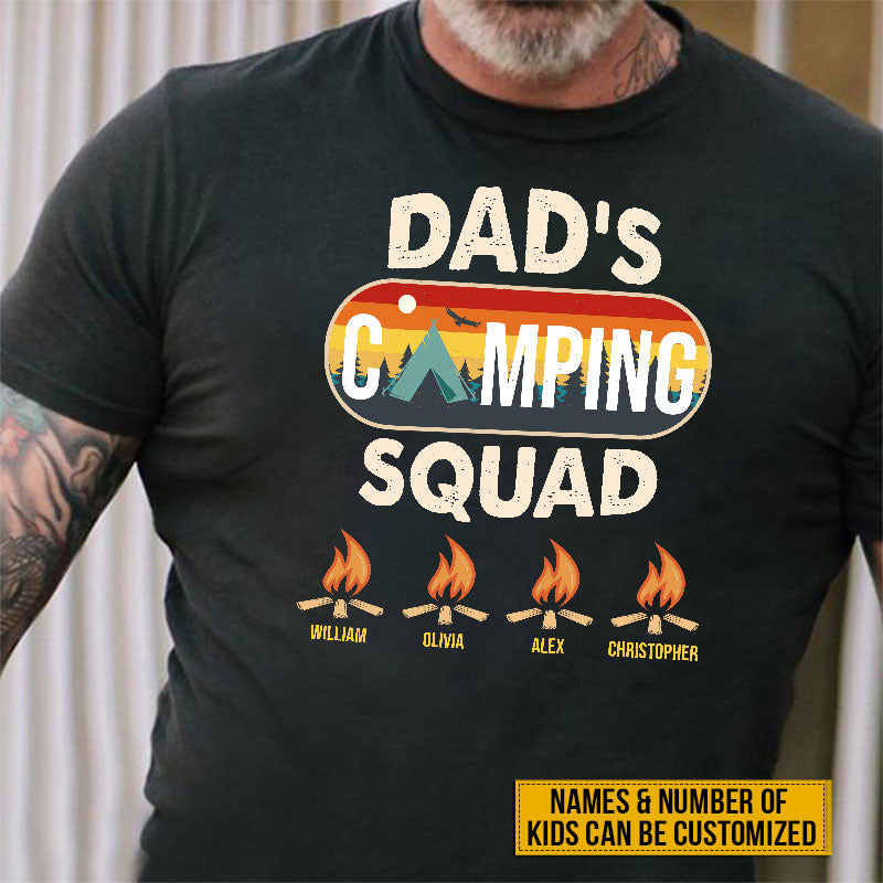 Personalized Camp Dad Grandpa Camping Squad Custom T Shirt