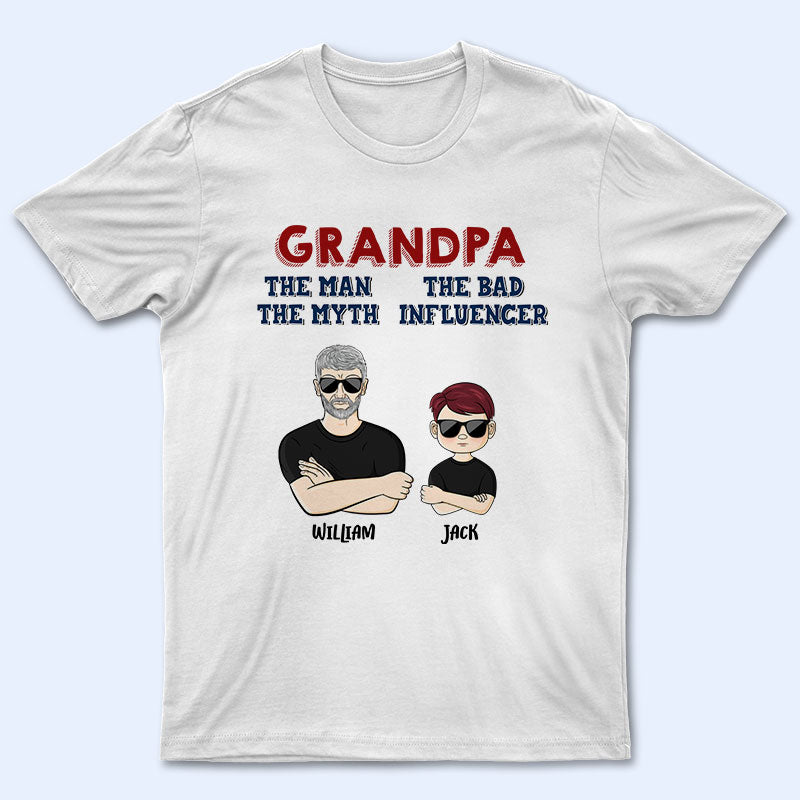 The Man The Myth - Gift For Grandpa & Kid- Personalized Custom Shirt - Unifamy Store