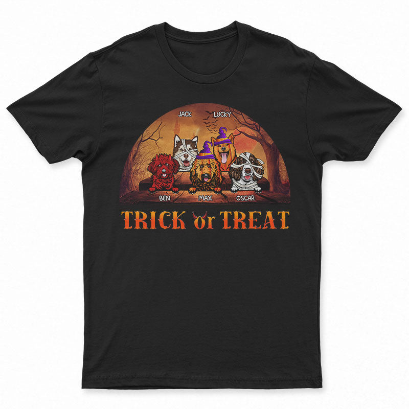 Dog Cosplay Trick Or Treat - Halloween Gift For Dog Lovers - Personalized Custom T Shirt