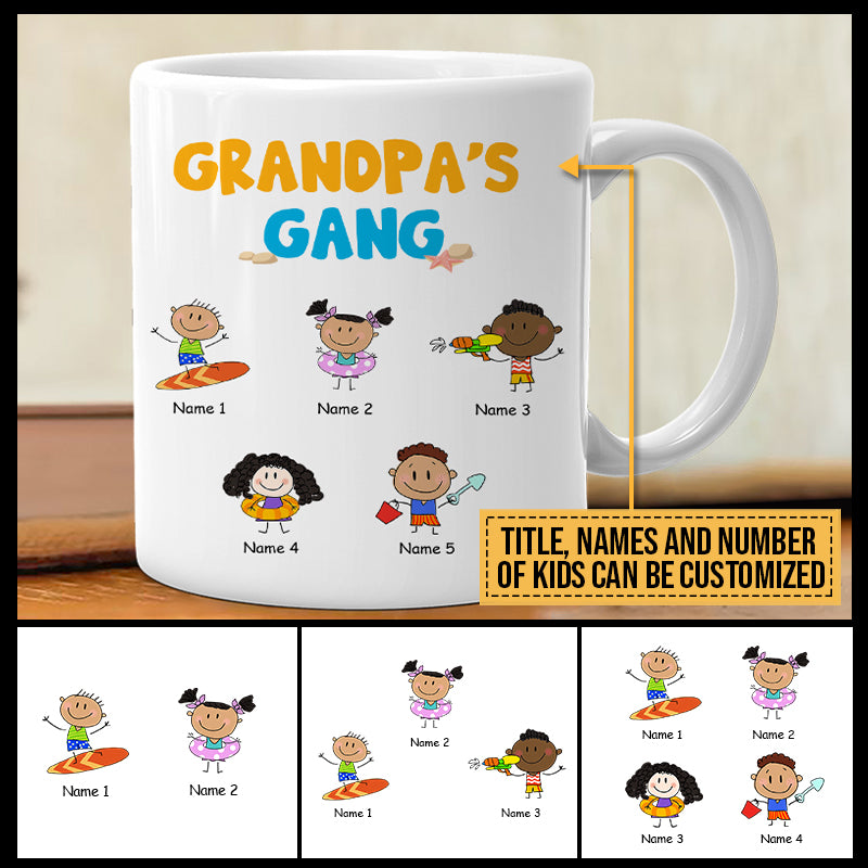 Dad Grandpa's Beach Gang Custom Mug TH032 SAM063