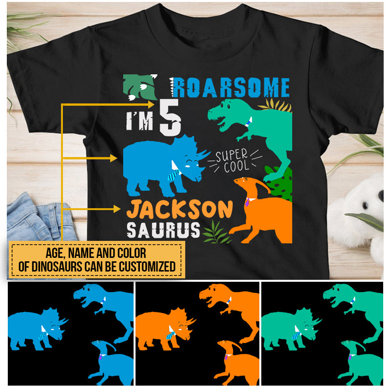Dinosaur Kid Roarsome Custom Youth T shirt TH035 SAM066