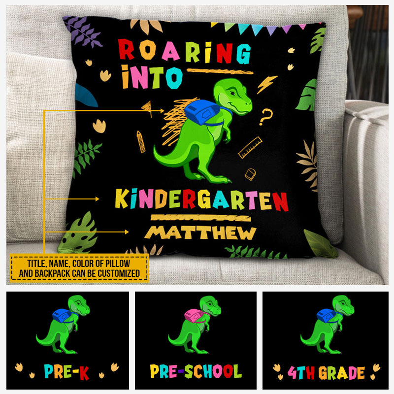 Dinosaur Kindergarten Kid Ready To Back To School Custom Pillow TH026 SAM054