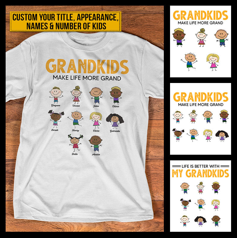 Personalized Family My Grandkids Custom T Shirt