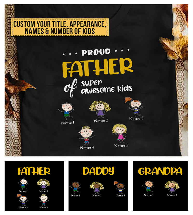 Personalized Dad Grandpa Proud Family Custom T Shirt