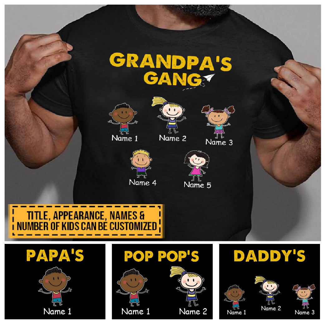 Peronalized Dad Grandpa Custom Funny T Shirt