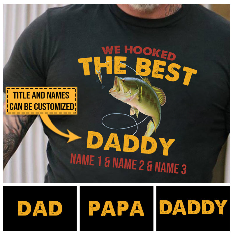 Personalized Dad Fishing Hook Hunter Custom T Shirt