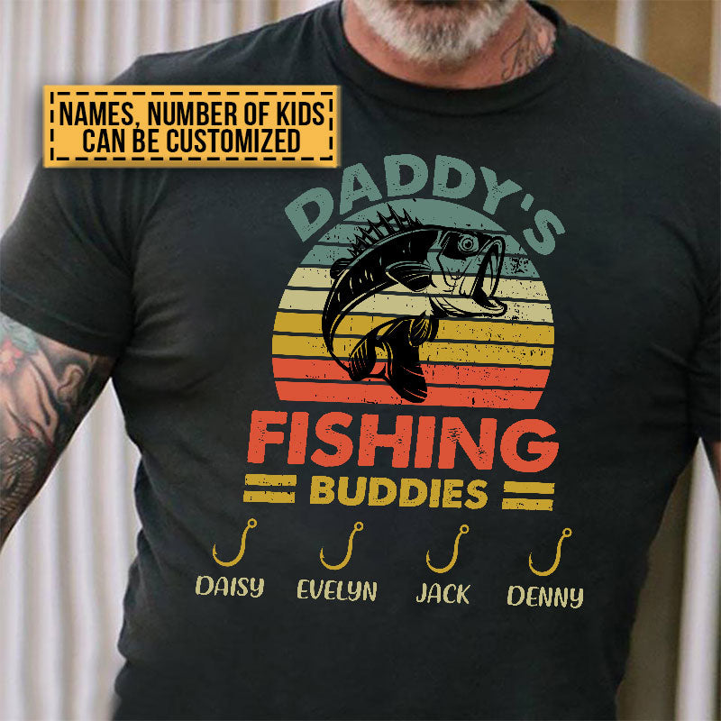 Personalized Dad Fishing Buddies Custom T Shirt