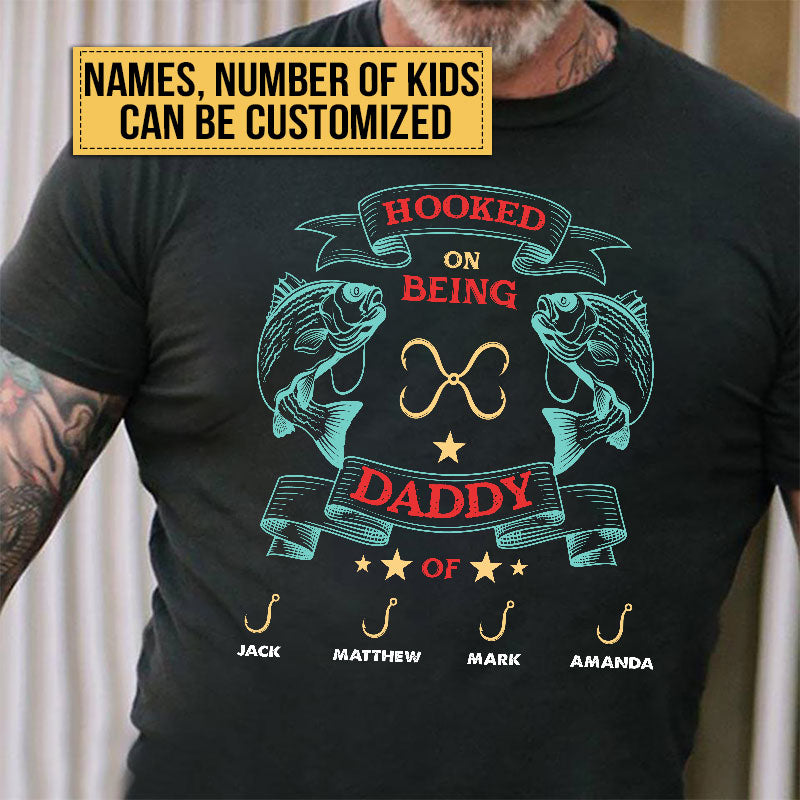 Personalized Dad Fishing Hook Custom T Shirt