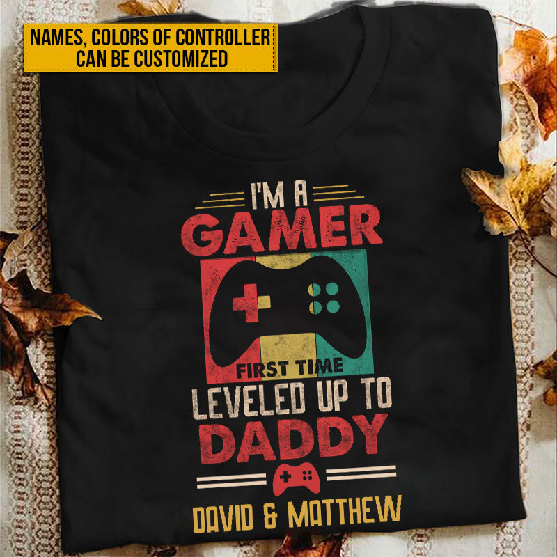 Personalized New Dad Gaming Father's Day Gift Custom T Shirt