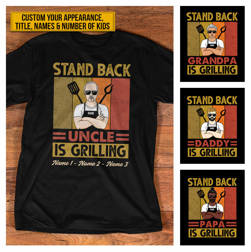 Personalized Dad Grandpa Is Grilling Custom T Shirt