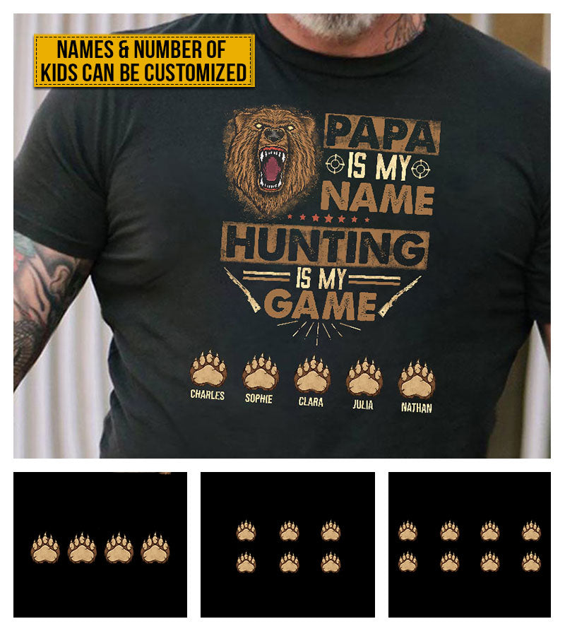 Personalized Hunting Gift For Father Hunting Is My Game Custom T Shirt