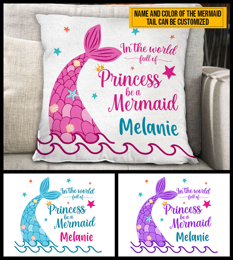 Mermaid Kid World Full Of Princess Custom Pillow AT051 SAM053