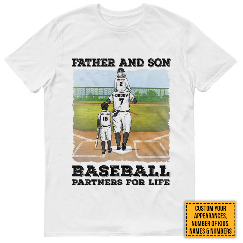 Kids Personalized Baseball T Shirt Custom Baseball Dad Shirt