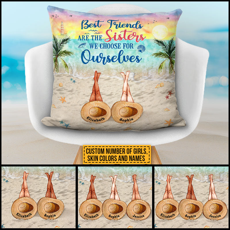 Personalized Beach Bestie Choose For Ourselves Custom Pillow NV075 ELE159