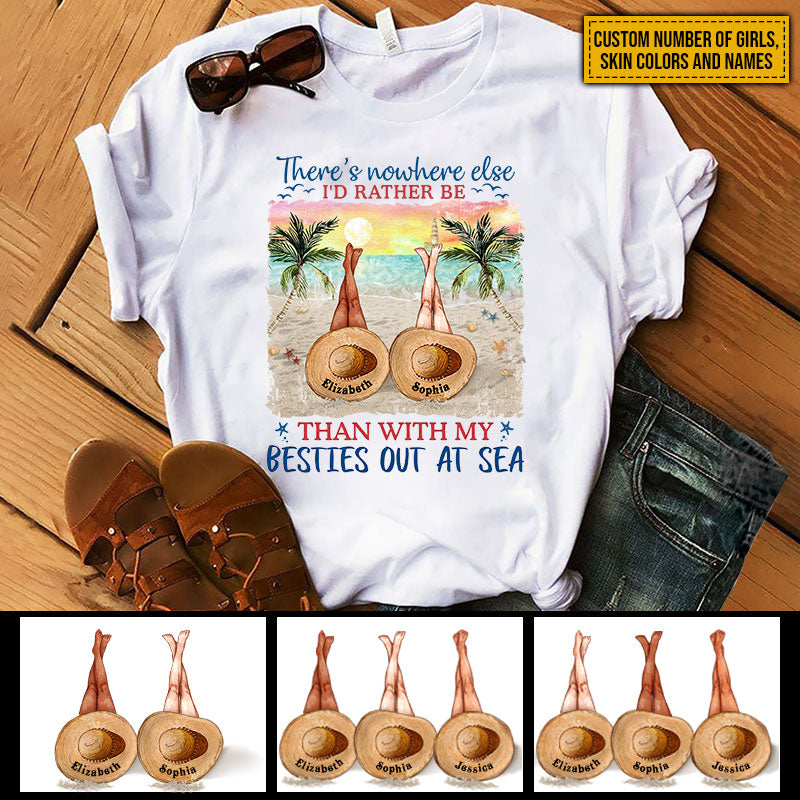 Personalized Beach Bestie Out At Sea Custom T Shirt KV071 ELE155