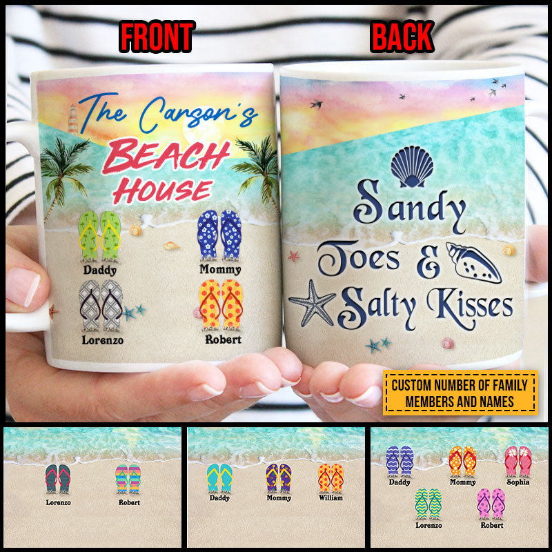 Personalized Beach Family Sandy Toes Custom Mug VA105 ELE126