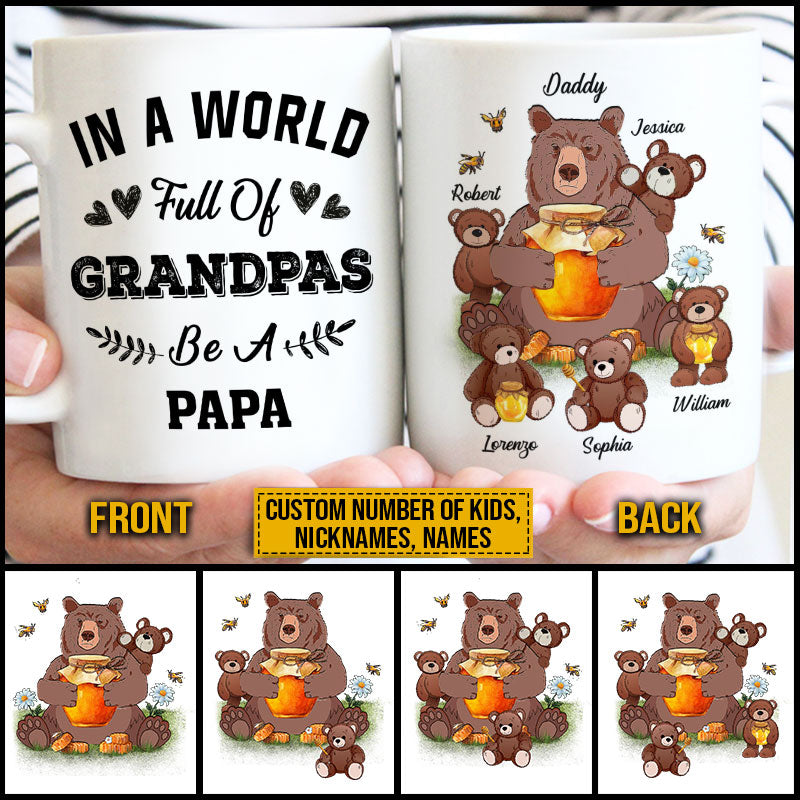 Personalized Bear Dad Papa Bear Custom Mug NV020 ELE081