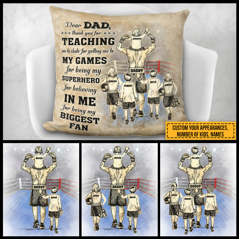 Personalized Boxing Dad Thank You Custom Pillow TN041 ELE078