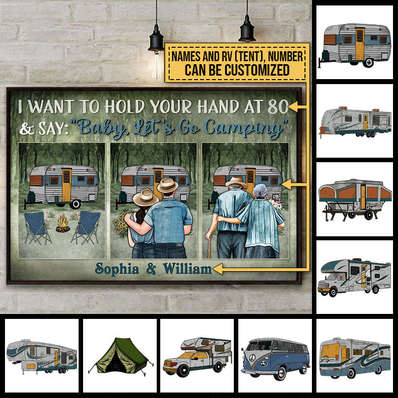 Personalized Camping Couple Let's Go Camping Custom Poster HM058 ELE160