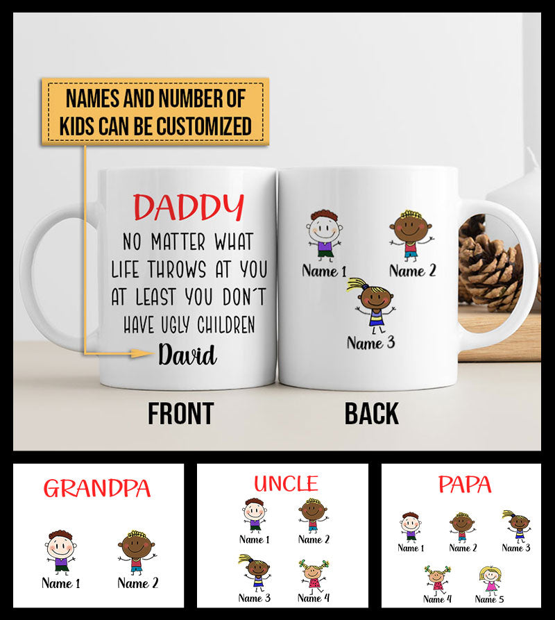 Personalized Dad Grandpa Family Custom Funny Coffee Mug TR005 SAM009