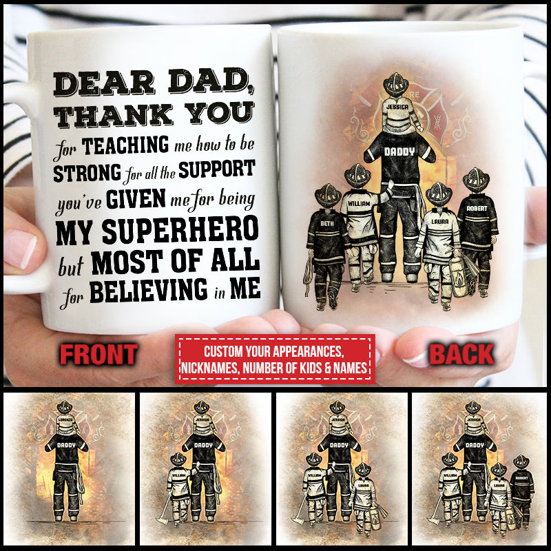 Personalized Firefighter Dad Father's Day Custom Mug TN030 ELE052