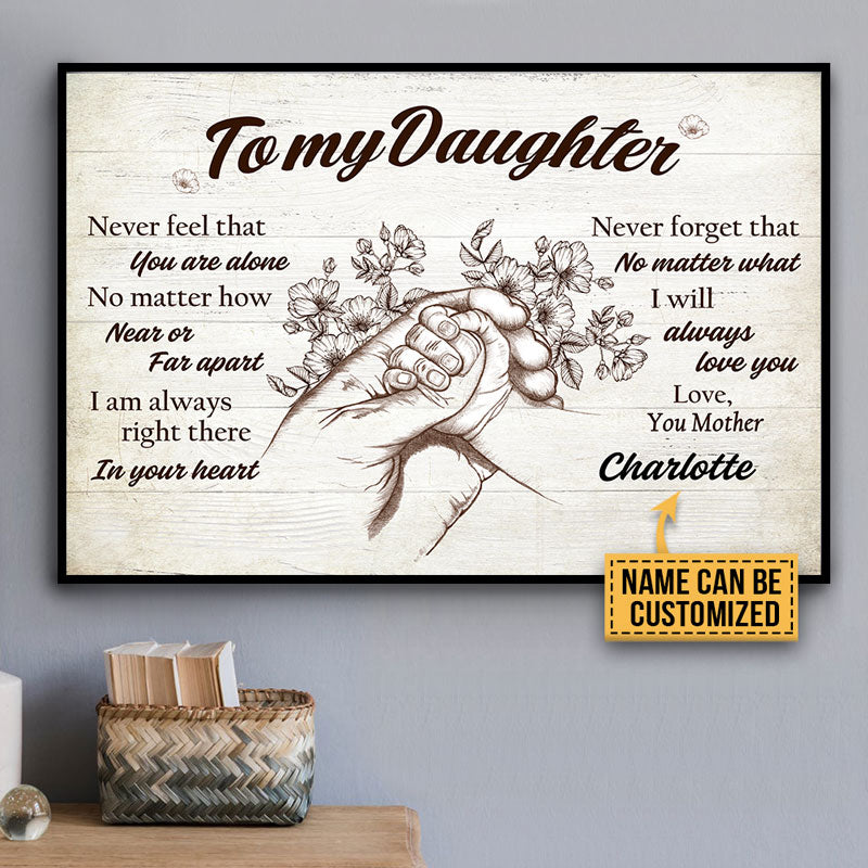 Personalized Flower Mother To Daughter I Will Always Love You Custom Poster