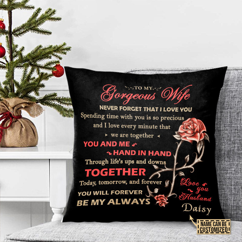 Personalized Infinity Flower Spending Time With You Is So Precious Custom Pillow