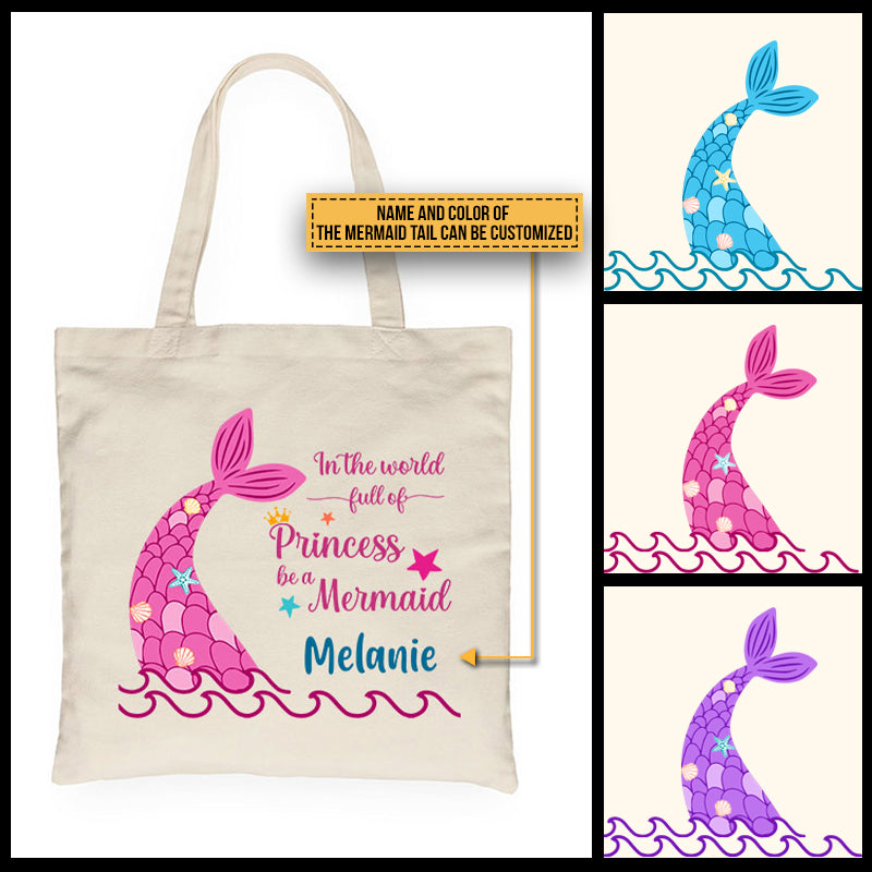 Mermaid Kids World Full Of Princess Back To School Custom Tote Bag TH023 SAM048