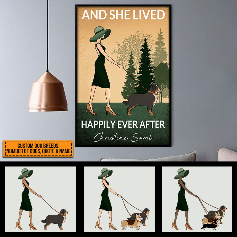 Retro Dog Mom and Her dog Customized Poster