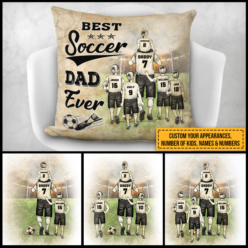 Personalized Soccer Dad Best Dad Ever Custom Pillow TN038 ELE066