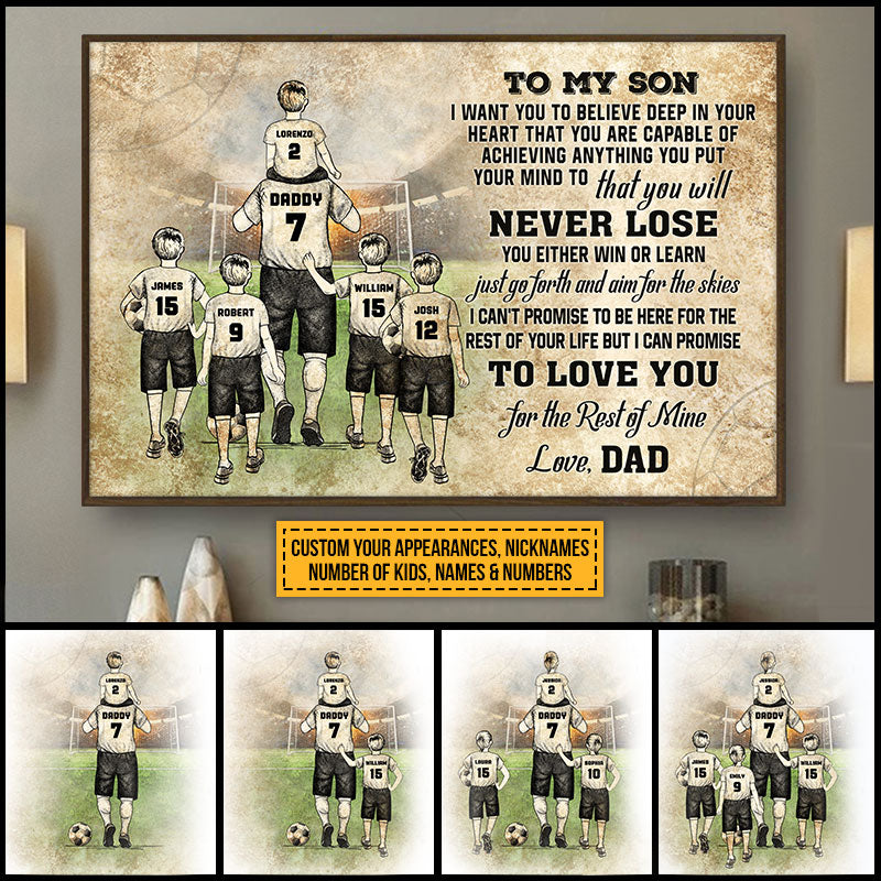 Personalized Soccer Dad Father's Day Gift Custom Poster VA026 ELE026