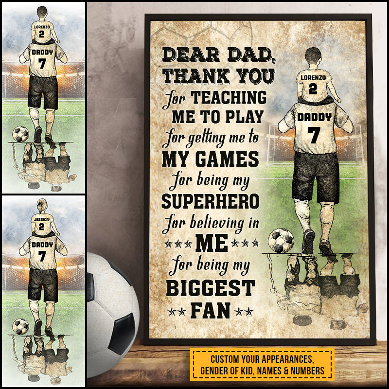 Personalized Soccer Dad Father's Day Gift Custom Poster VA024 ELE021