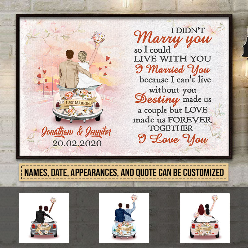 Personalized Wedding Couple Marry You Pink Custom Poster FL011 TIN029