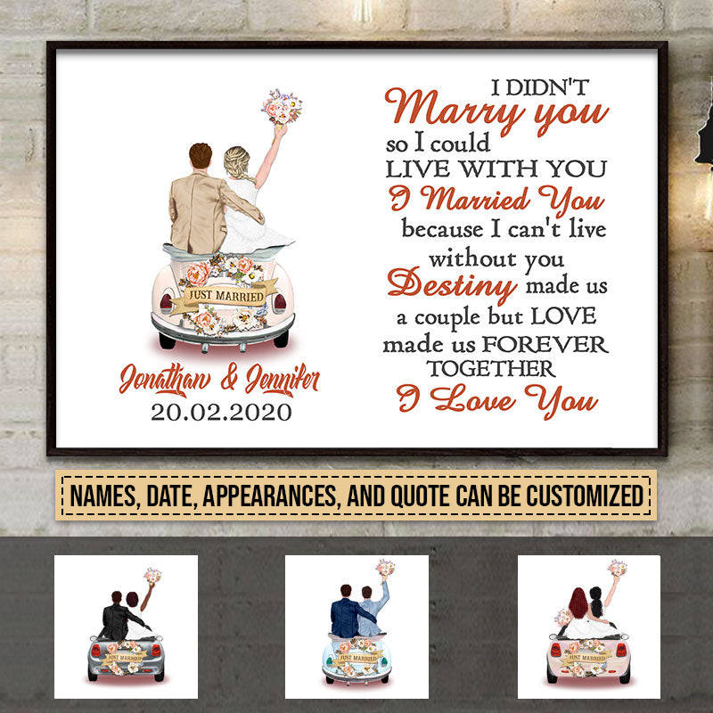 Personalized Wedding Couple Marry You White Custom Poster FL021 TIN044