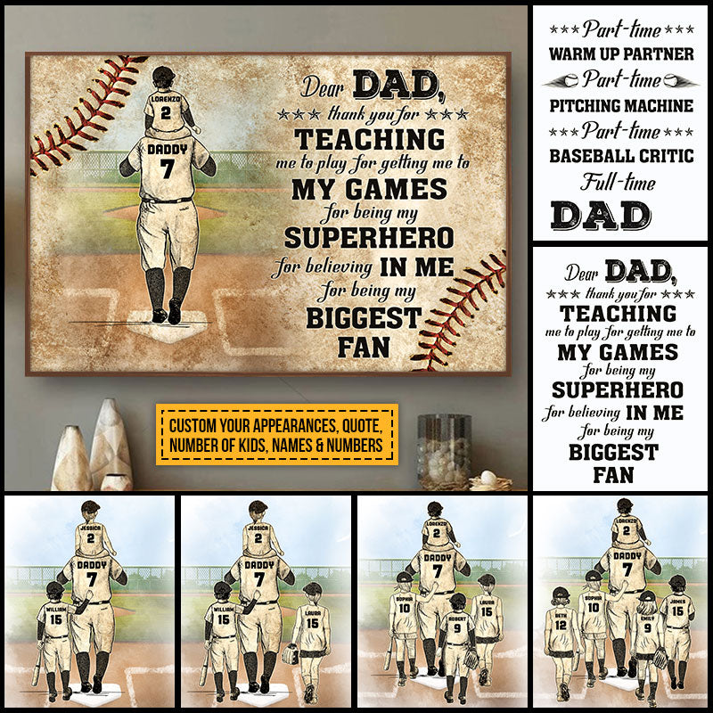 Custom Father's Day baseball sign/plaque