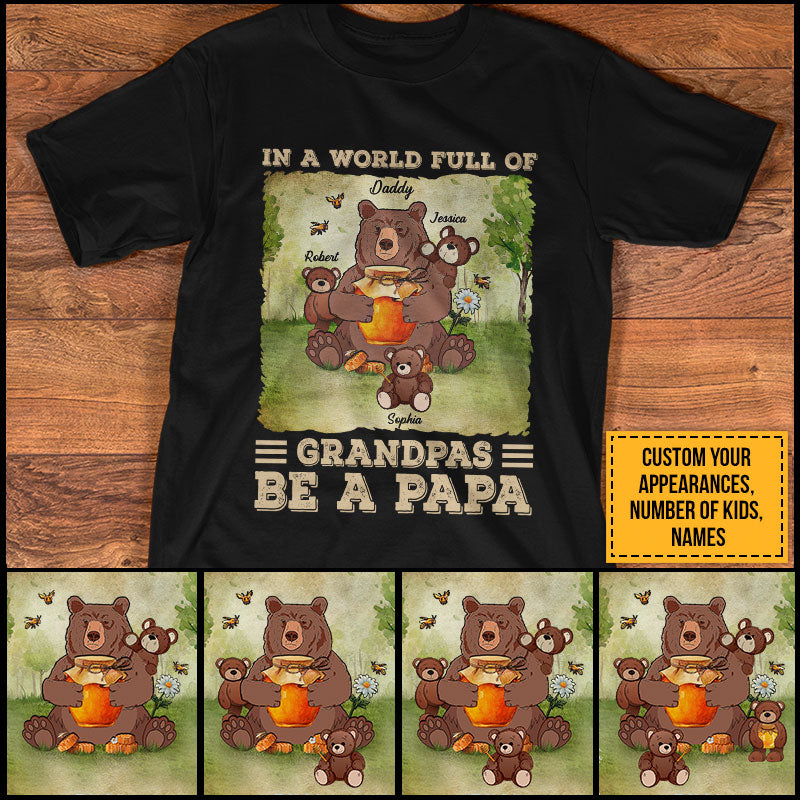 Personalized Bear Dad Papa Bear Custom T Shirt AK049 ELE103