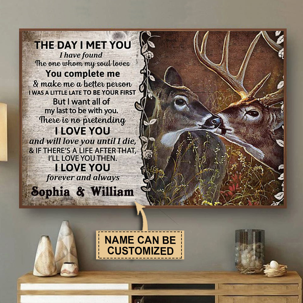 Personalized Deer The Day I Met Custom Poster