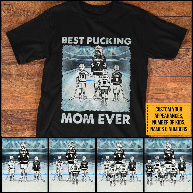 Personalized Ice Hockey Mom Best Mom Ever Custom T Shirt AK053 ELE109