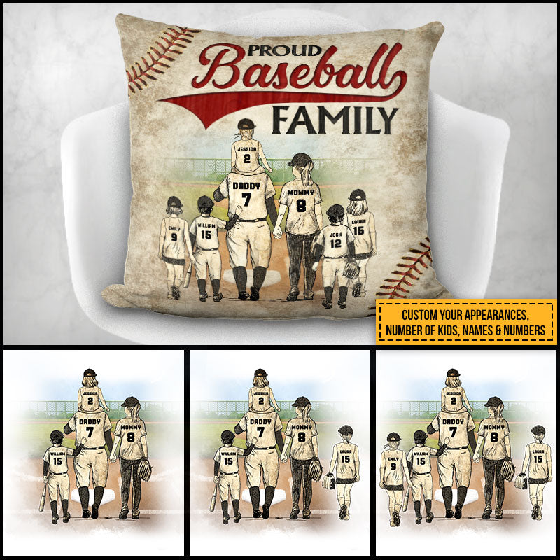 Personalized Proud Baseball Family Custom Pillow AK059 ELE116