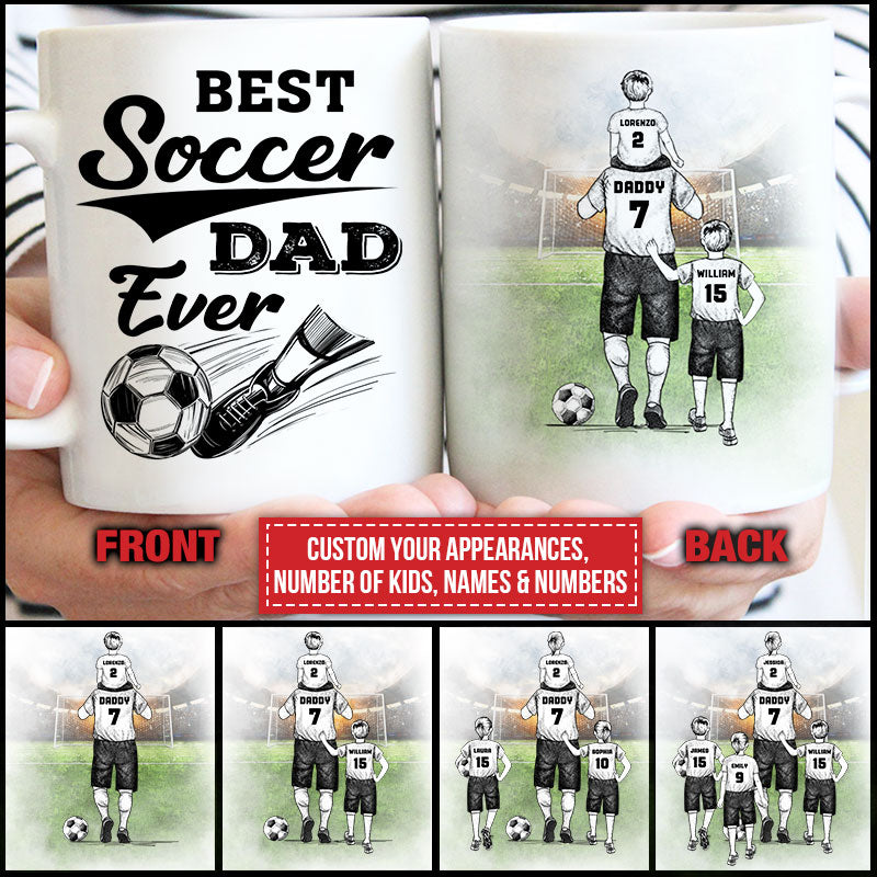Personalized Soccer Dad Best Dad Ever Custom Mug AK038 ELE063