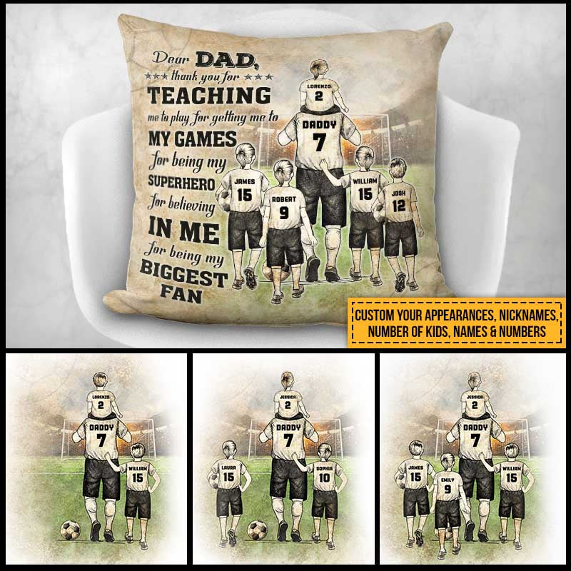 Personalized Soccer Dad Thank You Custom Pillow TN037 ELE062