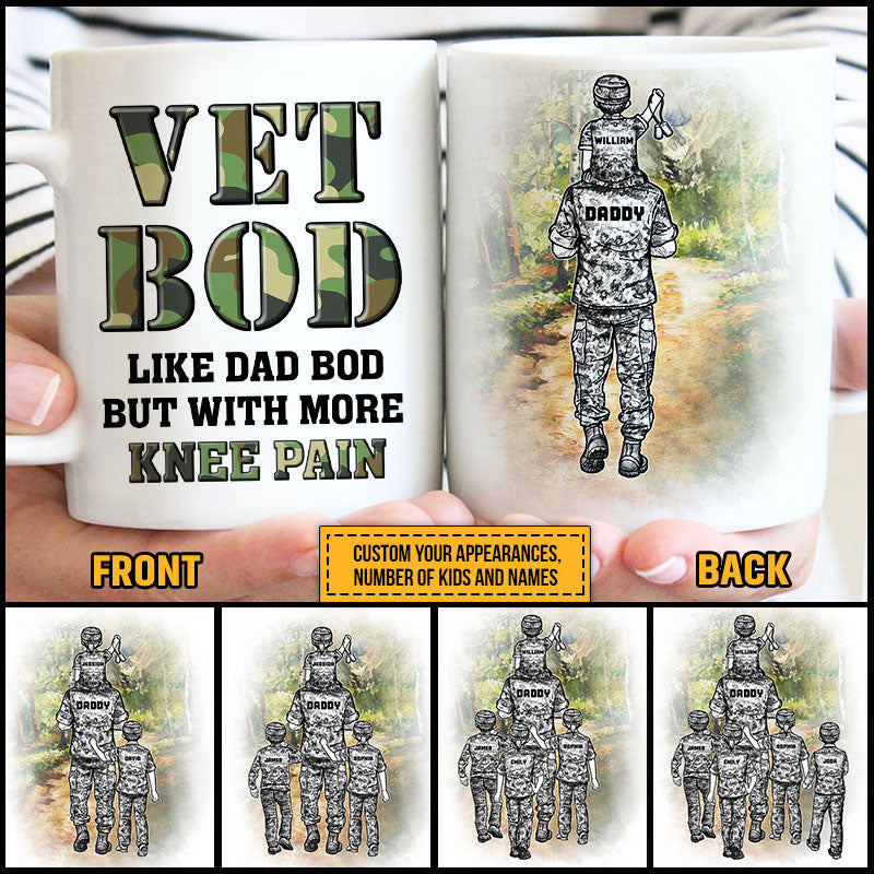 Personalized Veteran Dad Vet Bod Custom Mug TA041 ELE101