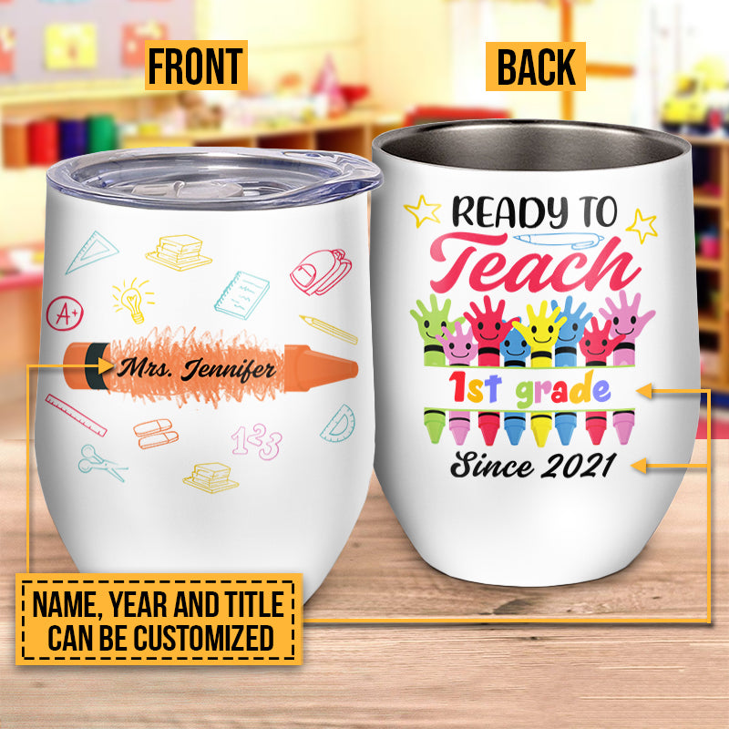 Personalized Wine Tumbler | I Teach