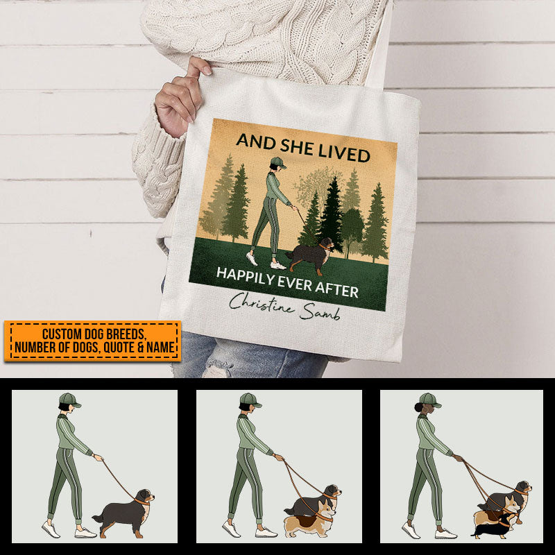 Personalized Dog Mom Sport Style Custom Everyday Tote Bag