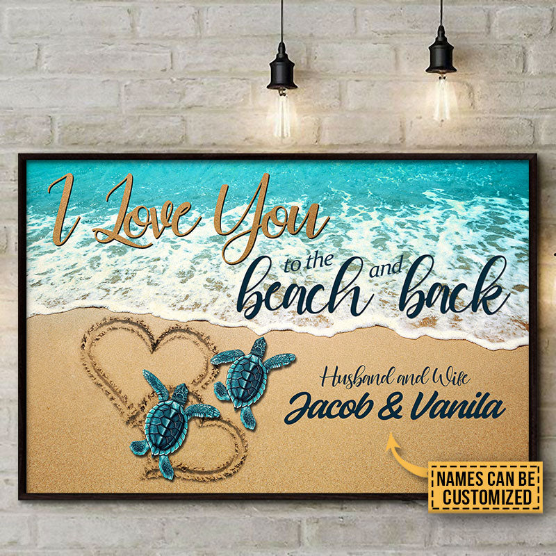 I Love You To The Beach And Back - Couple Personalized Custom 4 In 1 C -  Pawfect House ™